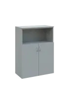 N 3 - 8DN kancelářská skříň, 2-dveřová/nika, 1100x800x400, šedá